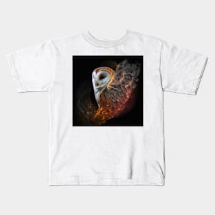 Barn Owl Wisps 04 Kids T-Shirt